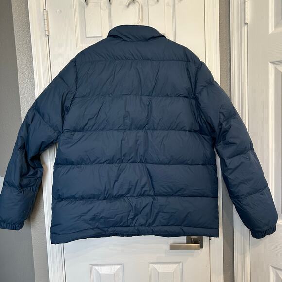 Gorpcore Lands’ End men’s puffer jacket in navy blue, size XL (46–48) - Picture 2 of 4